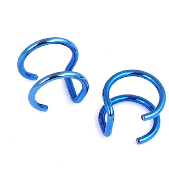 Pair of Double Ear Cuff Clip Earnings Multi Color - Picture 4 of 7